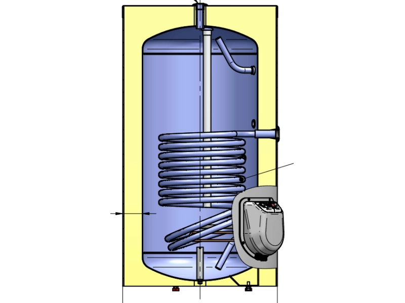 Термо-электрический бойлер косвенного нагрева ELDOM 500л (1S)