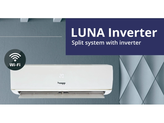 Conditioner HOAPP LUNA Inverter R32 HSK-LA28VAW/HMK-LA28VA 9000 BTU