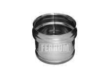 Заглушка внешняя для трубы FERRUM d.130 мм (inox 430/0,5 мм)