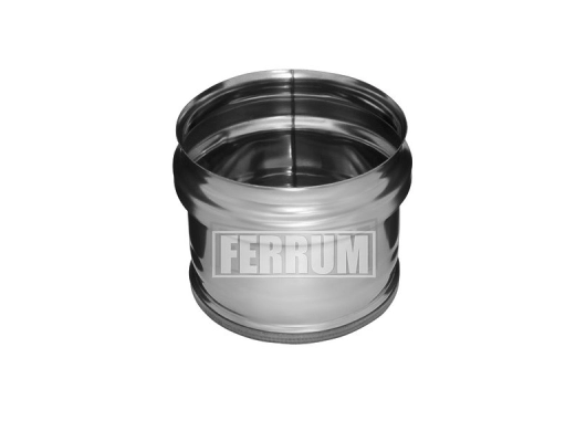 Заглушка внешняя для трубы FERRUM d.130 мм (inox 430/0,5 мм)