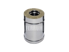 Труба дымоходная утеплённая FERRUM d.115-200 мм, L-250 мм (inox 430/0,5 мм)