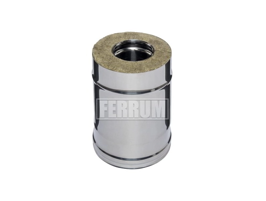 Teava izolata pentru cos de fum FERRUM d.130-200 mm, L-250 mm (inox 430/0,5 mm)