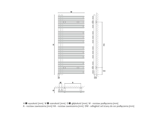 Uscator de prosoape design GORGIEL CETUS ACE 145/50