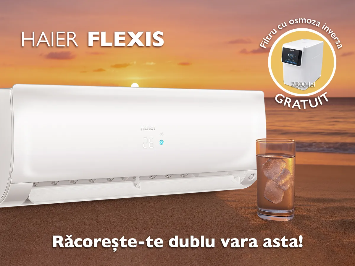 Conditioner HAIER FLEXIS Plus DC Inverter R32 Super Match AS35S2SF1FA-LW-1U35S2SM1FA (white shine) (Încălzire pana la - 20°C)