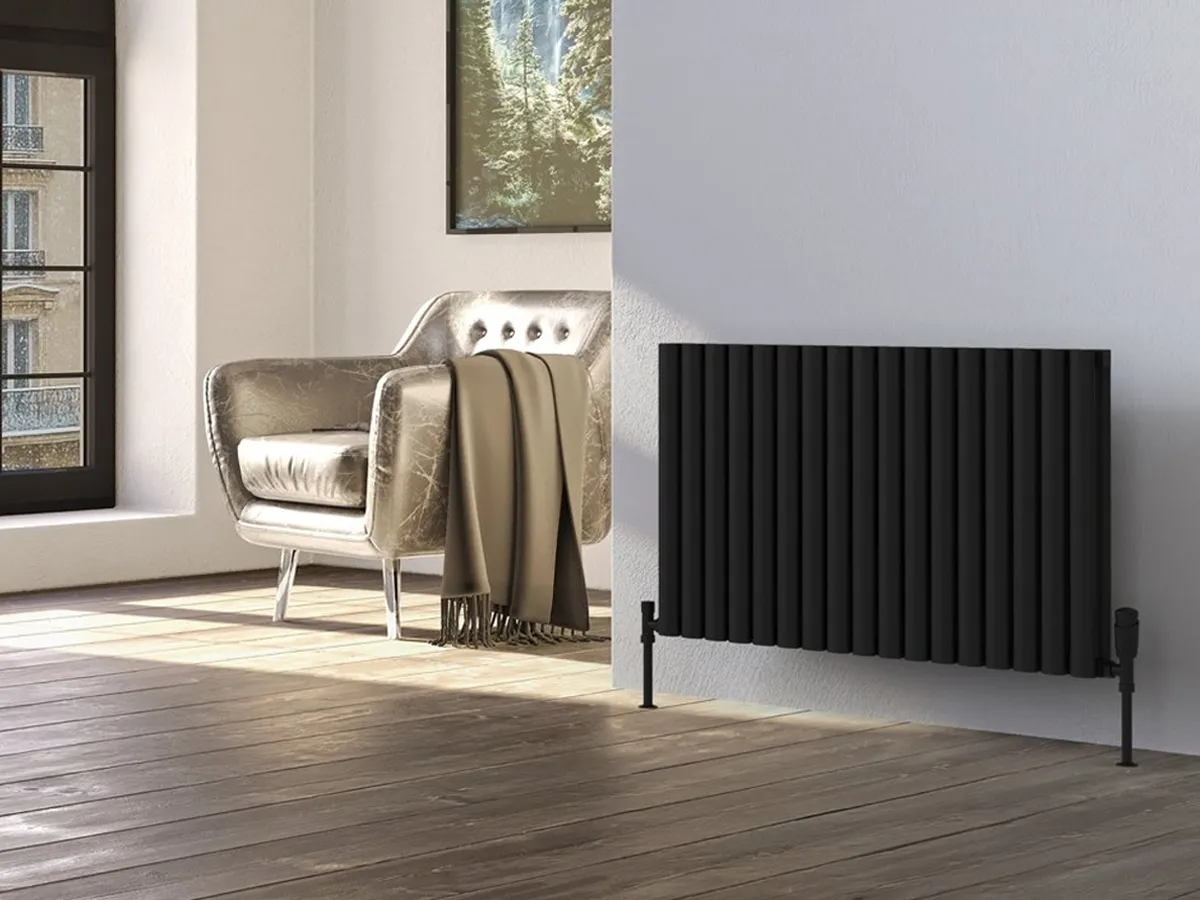 Calorifer decorativ LOJIMAX colecția BELLA DOUBLE 500x1171 mm, Negru