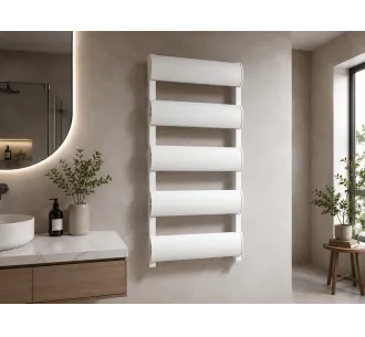 Uscător de prosoape de design LOJIMAX colecția WALDO 600x1000 mm, Alb