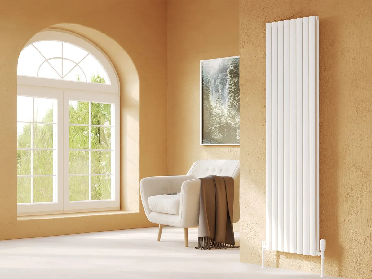 Calorifer decorativ LOJIMAX colecția BELLA DOUBLE 1400x404 mm, Alb