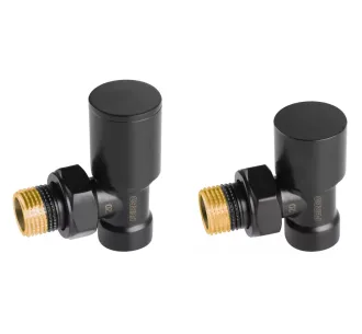 Robinet cap colt Ferro set 1/2' tur+retur negru