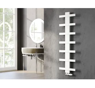 Uscător de prosoape de design LOJIMAX colecția ALBATROS STYLE 1340x450 mm, Alb