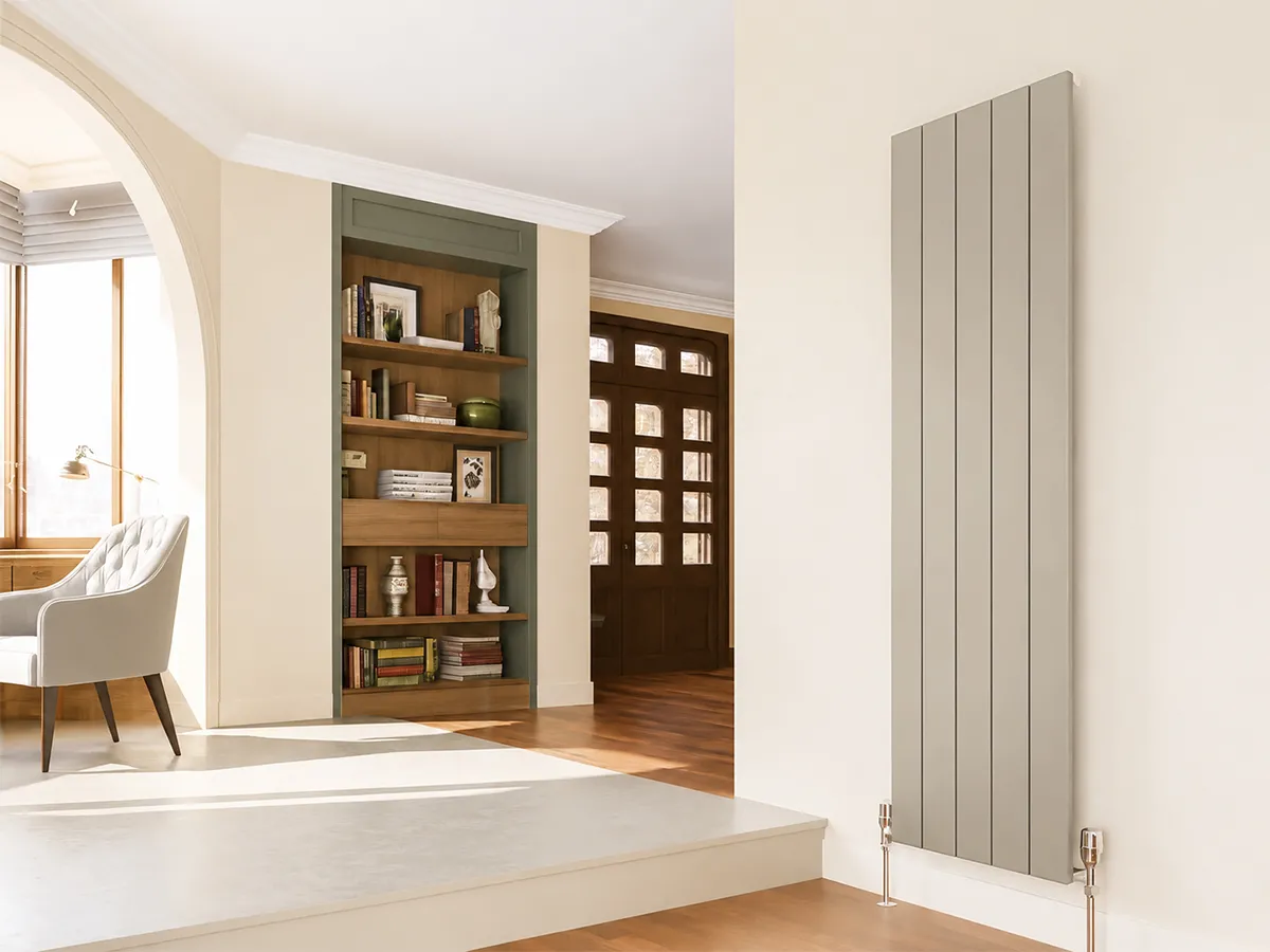 Calorifer decorativ LOJIMAX colecția KALSEDON 1600x375 mm, INOX SATIN