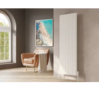 Calorifer decorativ LOJIMAX colecția BAMBOO DOUBLE 1800x359 mm, Alb