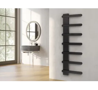 Uscător de prosoape de design LOJIMAX colecția NUMMO STYLE 1540x450 mm, Negru