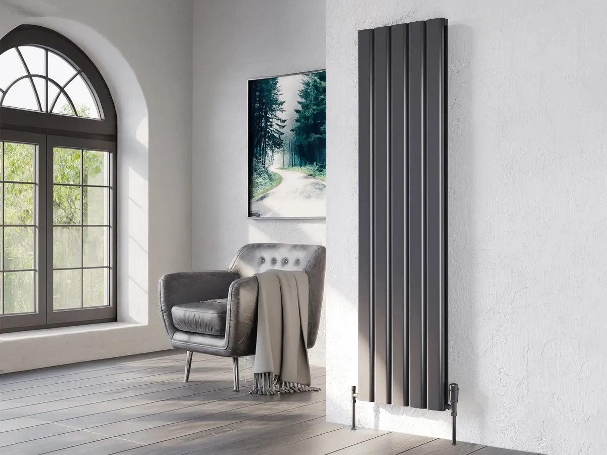Calorifer decorativ LOJIMAX colecția DIAMOND DOUBLE 1800x396 mm, Antracit