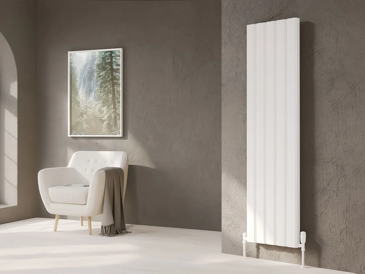 Calorifer decorativ LOJIMAX colecția DIAMOND DOUBLE 1400x496 mm, Alb