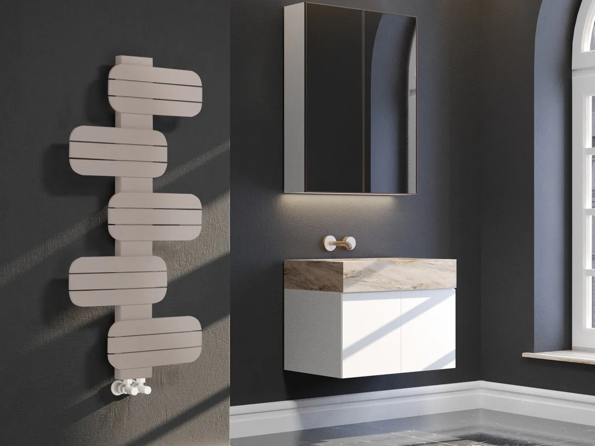 Uscător de prosoape de design LOJIMAX colecția BAMITO 1070x500 mm, Kiwi