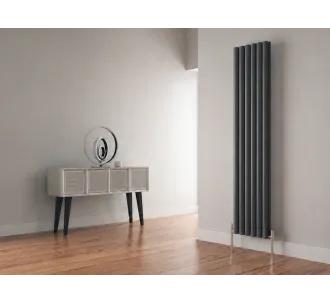 Radiator de design CARISA, colecția TALLIS DOUBLE, 1800x350 mm, ANTRACIT