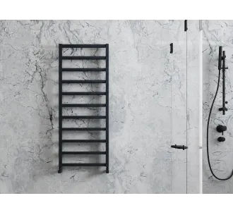 Uscător de prosoape de design CARISA, colecția BURTON, 760x480 mm, NEGRU