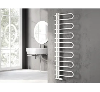 Uscător de prosoape de design LOJIMAX colecția CORTE 1600x500 mm, Alb