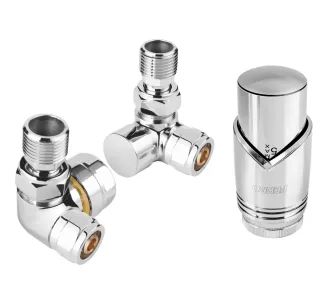 Robinet cap axiali Ferro 16*2 tur+retur crome + cap termo