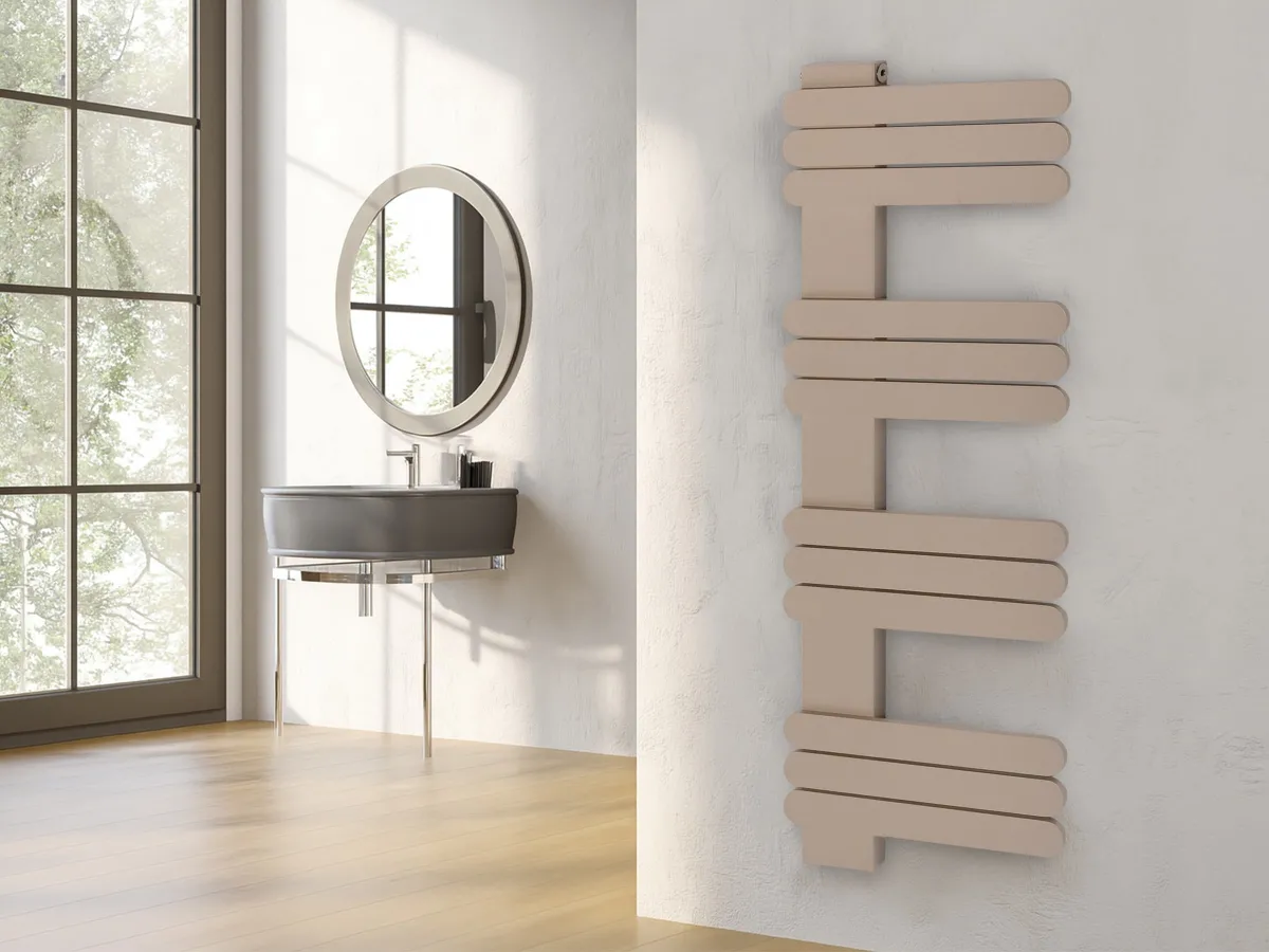 Uscător de prosoape de design LOJIMAX colecția NUMMO 1120x500 mm, Kiwi