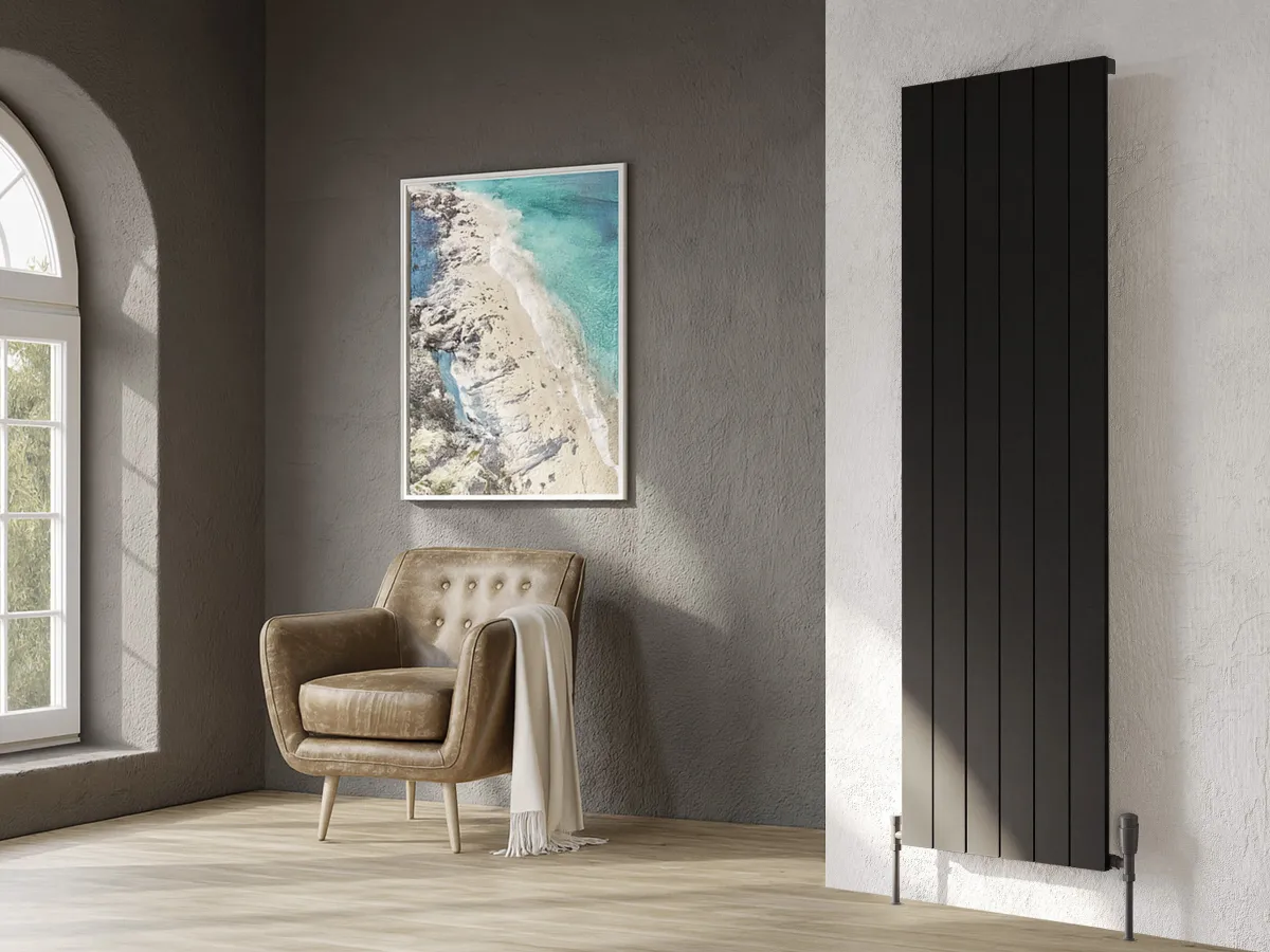 Calorifer decorativ LOJIMAX colecția KALSEDON 1600x470 mm, Negru