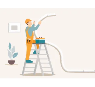 Preinstalarea (instalarea traseului) pentru aparatele de aer conditionat 18000-24000 BTU