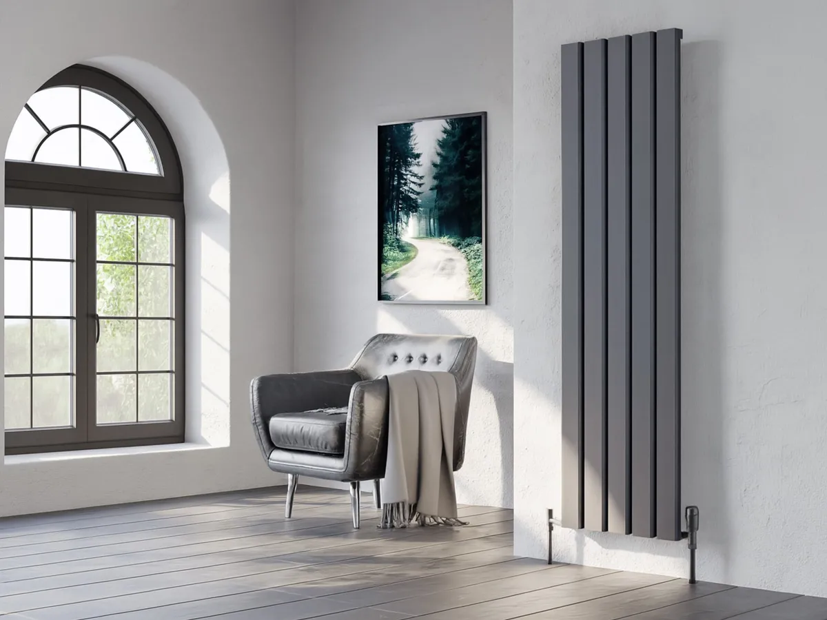 Дизайнерский радиатор LOJIMAX коллекция DIAMOND 1800x396 мм, Антрацит 