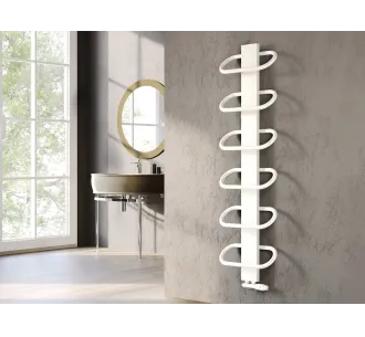 Uscător de prosoape de design LOJIMAX colecția PEARL 1250x400 mm, Alb