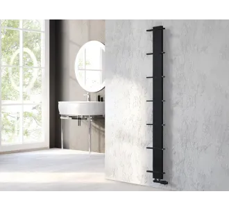 Uscător de prosoape de design LOJIMAX colecția CARETTA 1675x250 mm, Negru