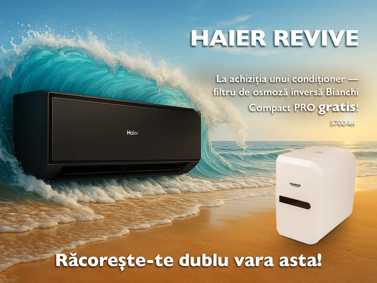 Conditioner HAIER REVIVE Plus DC Inverter R32 AS35RBAHRA-B 1U35YESFRA-4 Negru (Încălzire pana la - 20°C)