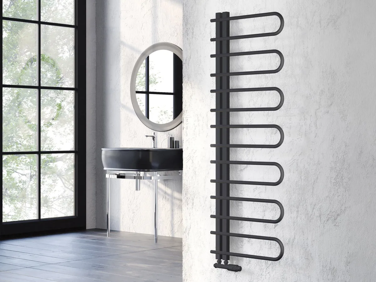 Uscator de prosoape decorativ LOJIMAX, colectie CORTE Antracit mat