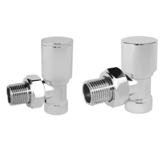 Кран радиаторный угловой Ferro set 1/2' tur+retur crome