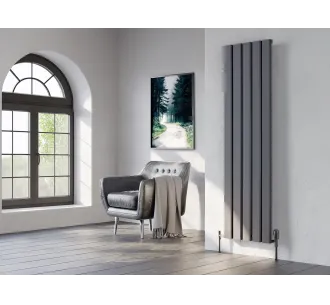Дизайнерский радиатор LOJIMAX коллекция DIAMOND 1600x596 мм, Антрацит 