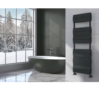 Uscător de prosoape de design LOJIMAX colecția LIA DOUBLE 1200x500 mm, Antracit