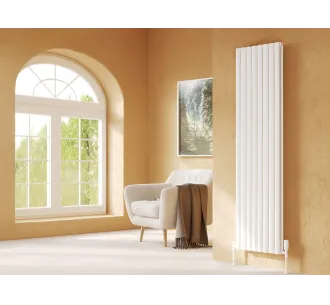 Calorifer decorativ LOJIMAX colecția BELLA DOUBLE 1400x404 mm, Alb