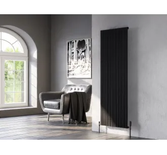 Calorifer decorativ LOJIMAX colecția BAMBOO 1800x479 mm, Black Matt Anodising