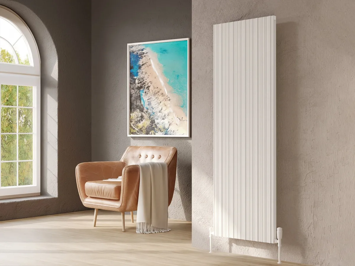 Calorifer decorativ LOJIMAX colecția BAMBOO DOUBLE 1800x359 mm, Alb