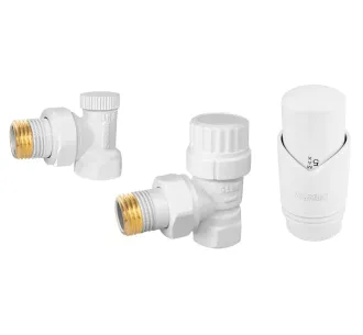 Robinet cap colt Ferro set 1/2' tur+retur alb + cap termo