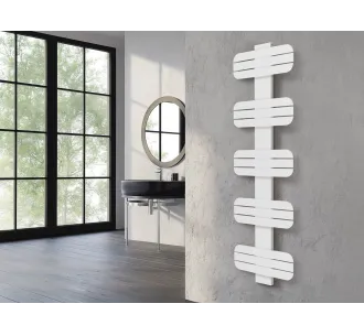Uscător de prosoape de design LOJIMAX colecția DOSIA 1450x500 mm, Alb