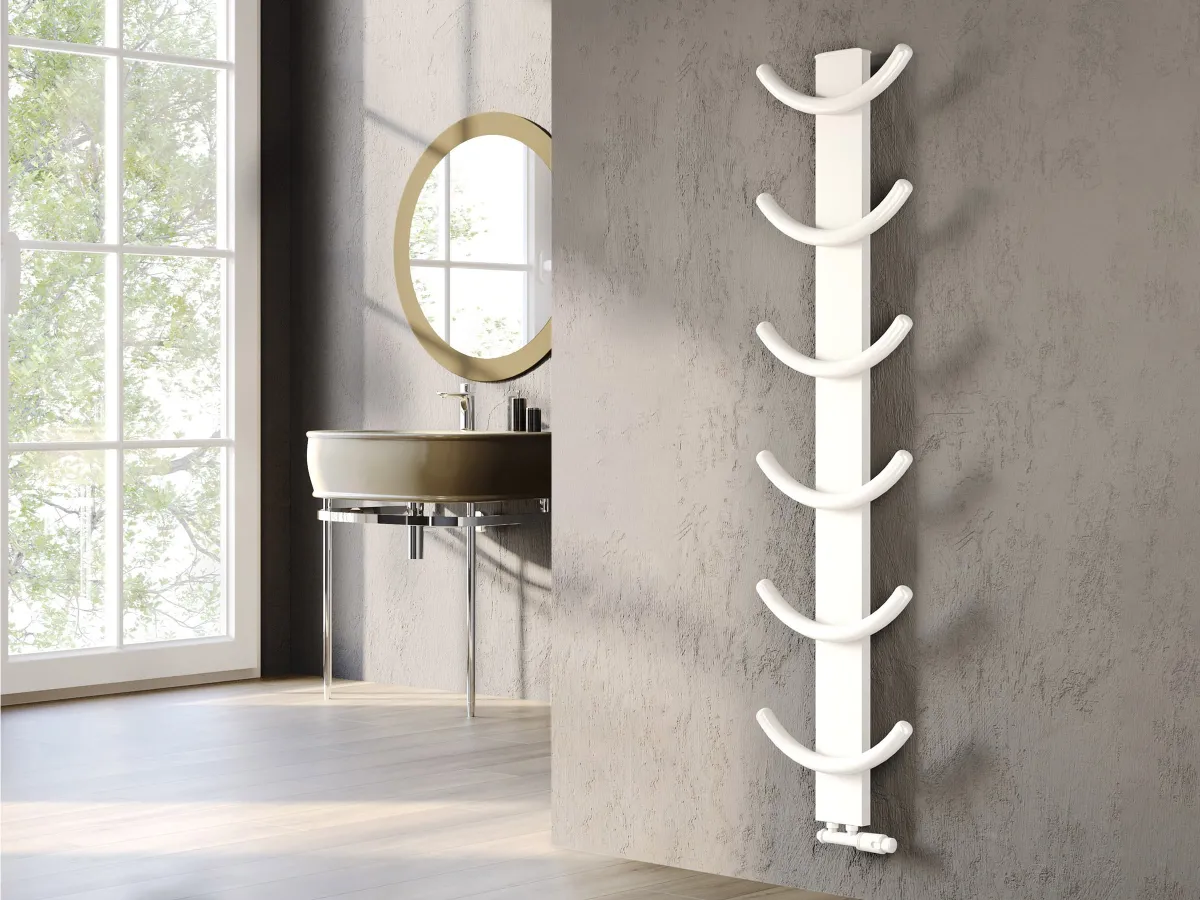 Uscător de prosoape de design LOJIMAX colecția OXY 1540x400 mm, Alb