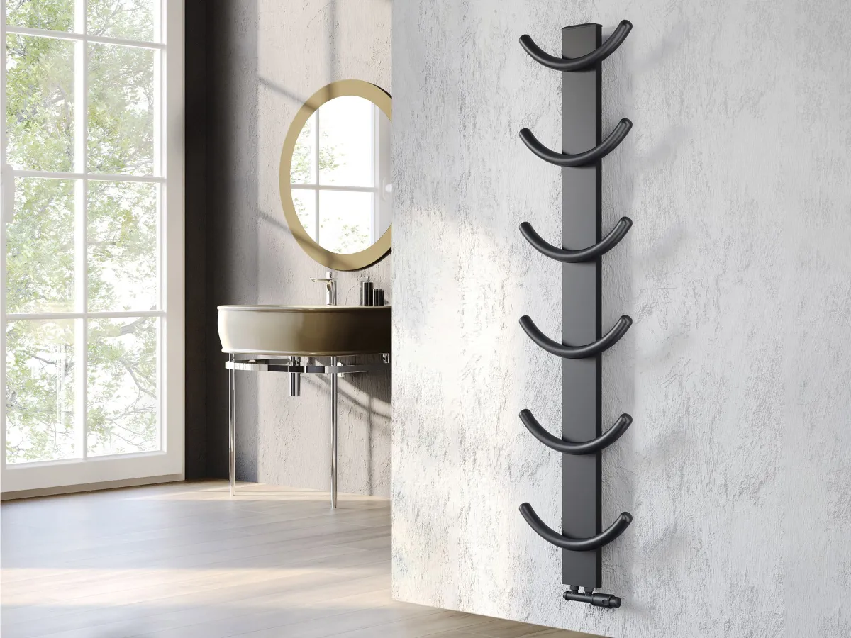Uscator de prosoape decorativ LOJIMAX, colectie OXY Antracit mat