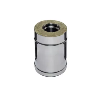 Труба дымоходная утеплённая FERRUM d.180-280 мм, L-250 мм (inox 430/0,5 мм)