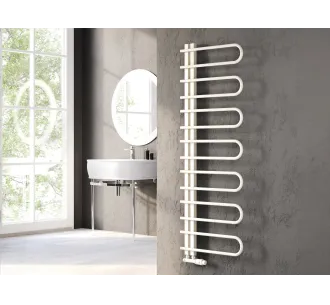 Uscător de prosoape de design LOJIMAX colecția CORTE 1200x500 mm, Lemon
