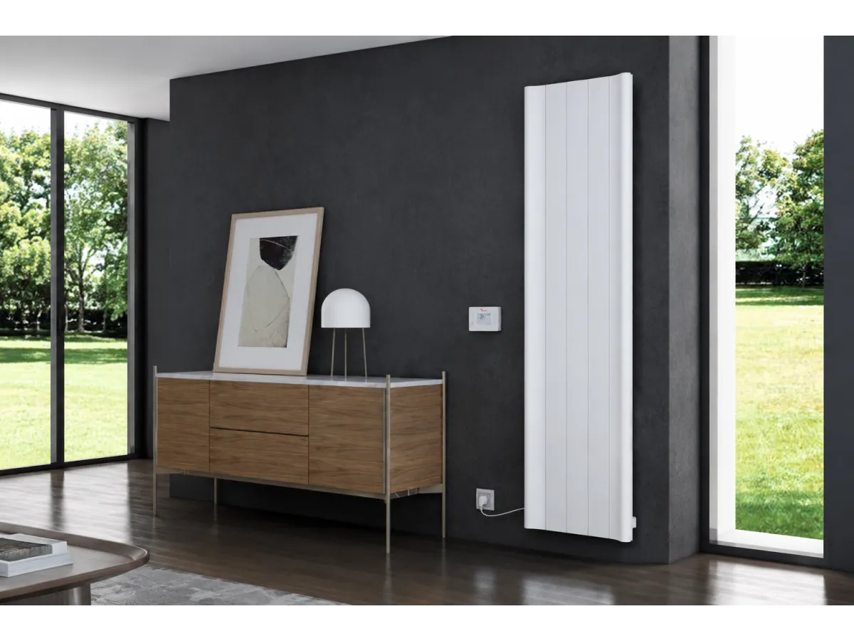 Radiator electric de design CARISA, colecția BOREAS B, 1800x462 mm, ALB