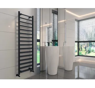 Uscător de prosoape de design CARISA, colecția LARA L, 1200x485 mm, NEGRU