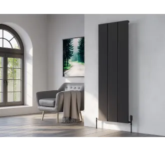 Дизайнерский радиатор LOJIMAX коллекция NISH 1600x404 мм, Черный