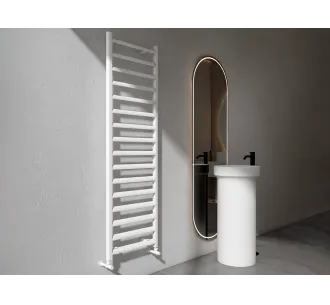 Uscător de prosoape de design CARISA, colecția LARA L, 1200x485 mm, ALB