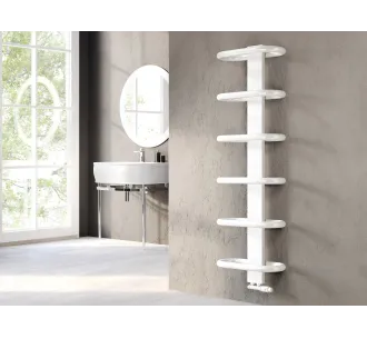 Uscător de prosoape de design LOJIMAX colecția TEOS 1430x400 mm, Alb