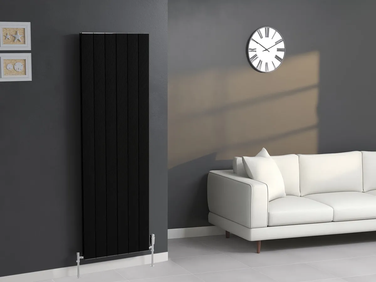 Calorifer decorativ LOJIMAX colecția KALSEDON DOUBLE 1400x470 mm, Negru