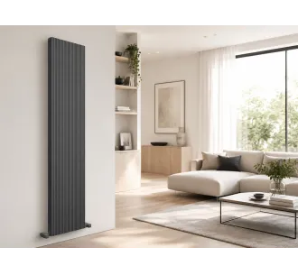 Calorifer decorativ CARISA, colecția MONZA DOUBLE, 1800x470 mm, ANTRACIT